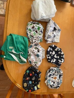 Adjustable cloth diapers in fun prints